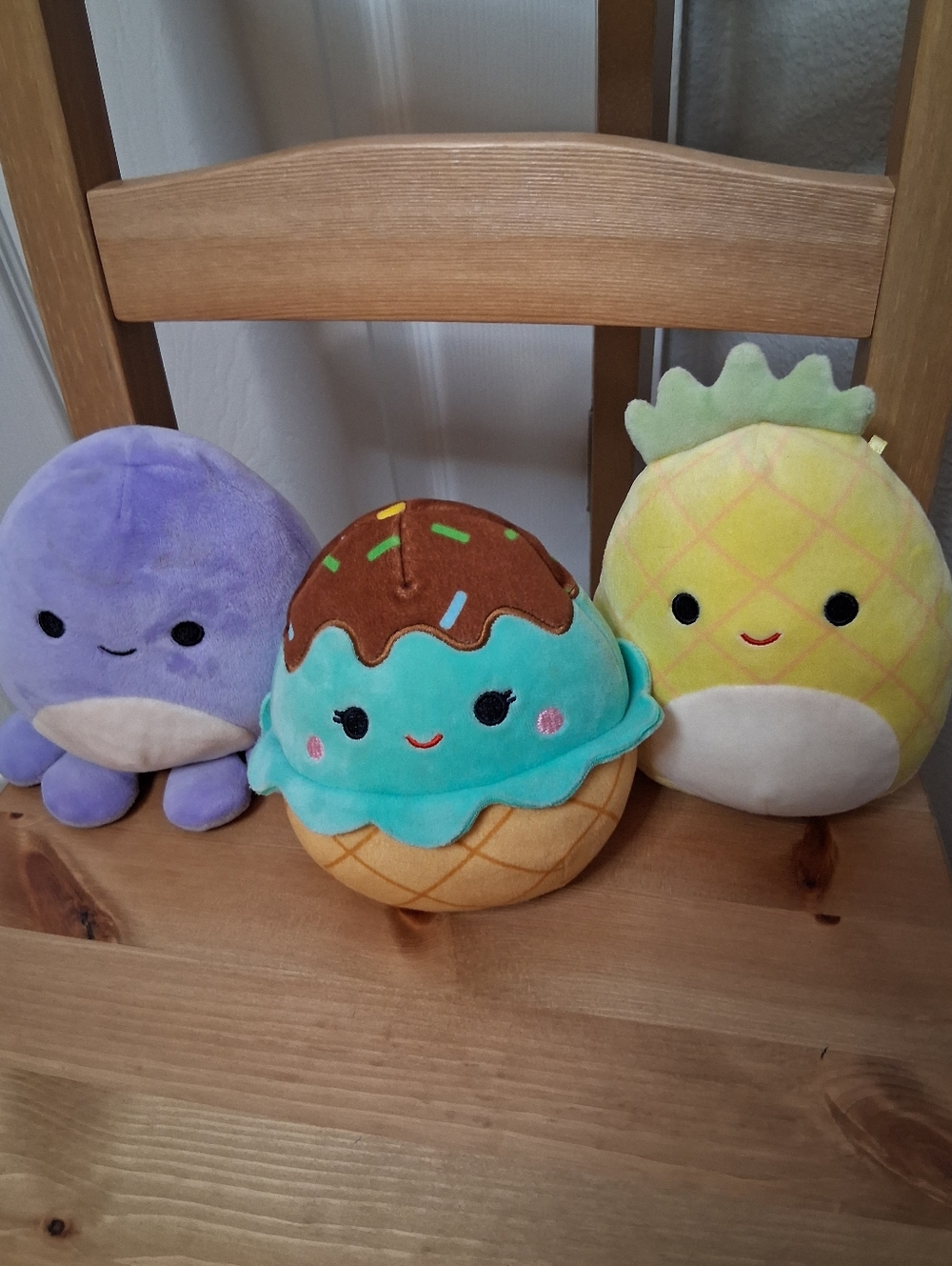 Set Of 3 Baby Squishmallows Octopus Ice Cream Pineapple